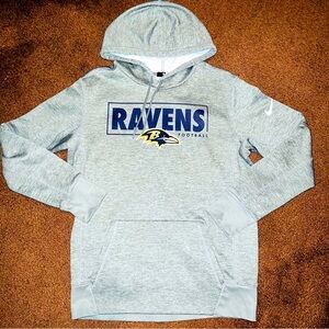 NIKE RAVENS HOODIE GRAY NFL MENS MEDIUM LIKE NEW